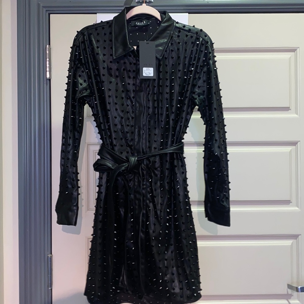 AKIRA Studded Blazer Dress